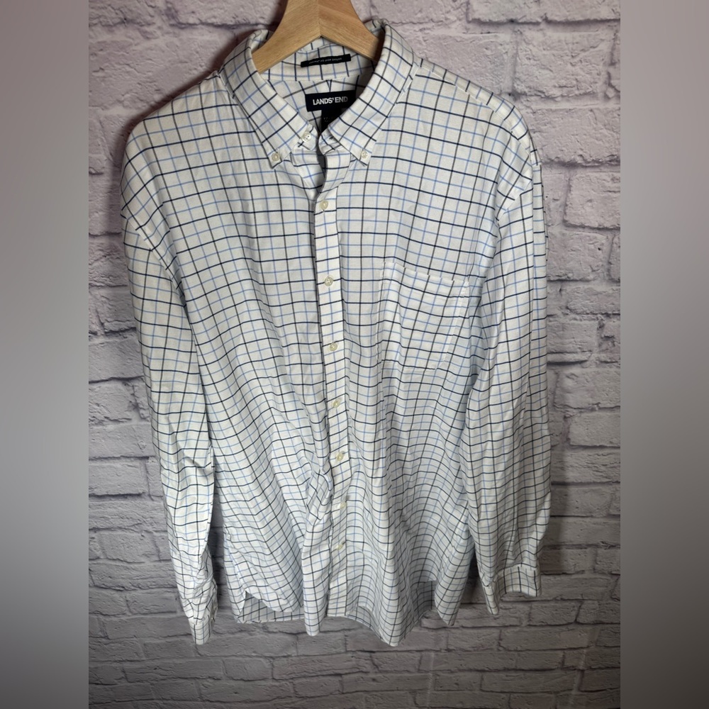 Men's Long Sleeve Buttondown Solid No Iron Broadcloth Shirt size 17 - 37 T